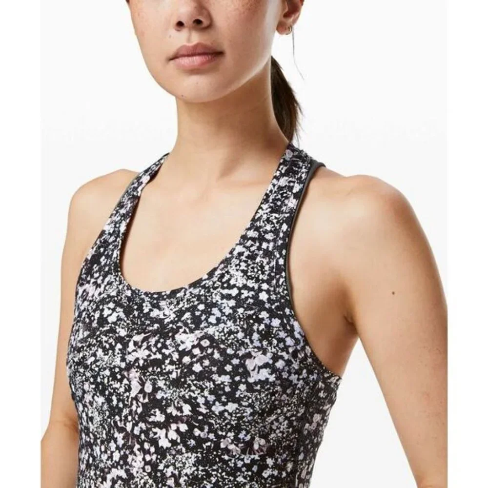 Lululemon Cool Racerback || Light Luon In Floral Spritz Multi - Picture 2 of 7